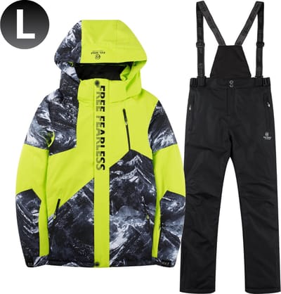 Livano Skipak - SkiBroek - Skijas - Ski Suit - Wintersport - Heren - 2-Delig - Groen - Maat L