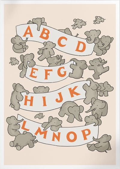 ABC De Babar I (Babar de Olifant) | Poster | A3: 30 x 40 cm