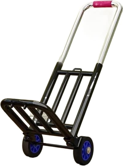 Opvouwbare Steekwagen - Trolley Handkar - Goederen Vervoeren - Heavy Duty Ontwerp - 60-90 cm - Zwart