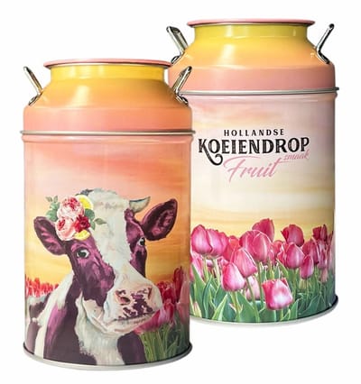 Koeiendrop - fruitkoeien - Melkbus - Spaarpot - Typisch Hollands - souvenir- cadeau Holland.