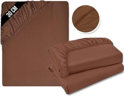 MKSS® Matrasovertrek 180x200 - Hoeslaken - Matrashoes - Super Zacht - Bruin