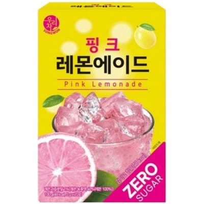 Wooritea SONGWON Suikervrije IJsthee Ades 5g x 20 Zakjes Pink Lemonade 20T