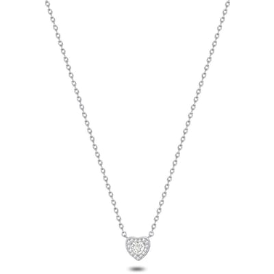 Twice As Nice Halsketting in zilver, hart 40cm+5cm
