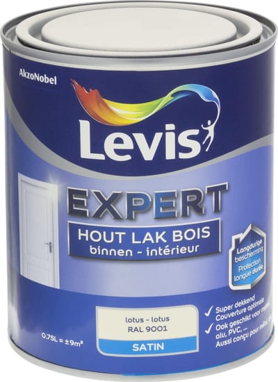 Levis - Expert Hout Lak Binnen Satin - Lotus - 0,75 L