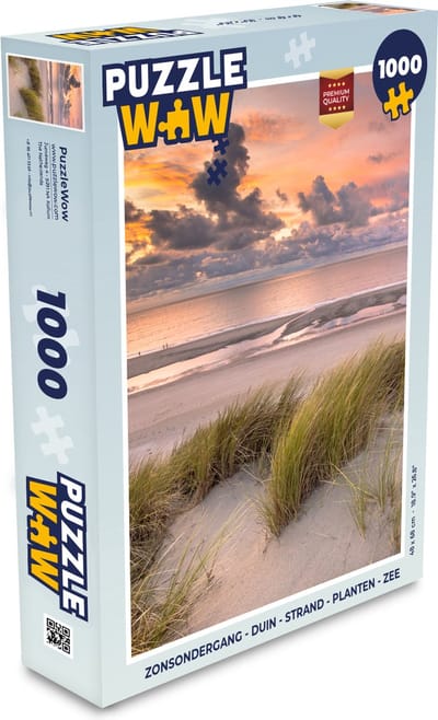 Puzzel Zonsondergang - Duin - Strand - Planten - Zee - Legpuzzel - Puzzel 1000 stukjes volwassenen