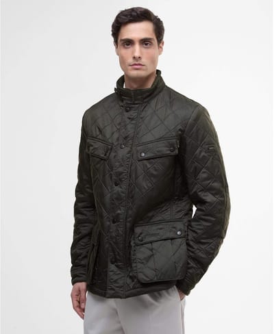Barbour international Donkerbruin groen Ariel-jack