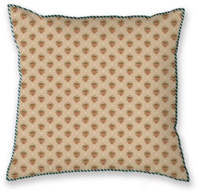 Pip Studio Jaipur Flower Square Cushion Sierkussen - 40 x 40 cm cm - Groen
