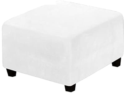 Vierkante Voetenbankhoes - Stretch Fluwelen Hoes voor Kleine Ottomaanse Kruk 45x45 / 50x50 cm