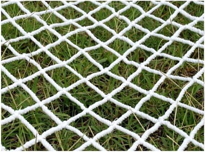 Veiligheidsnet Kinderen - Beschermend Net - Balkon Beveiligen - Fijnmazig Weerbestendig - 4 x 6 Meter - Wit