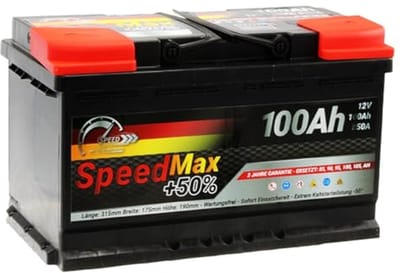 Autoaccu 100 Ah 850 A 12 V - Klaar voor gebruik met hoge capaciteit