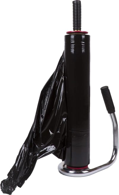 Kortpack - SET: 1 Folie-Dispenser + 1 Rol Zwarte Handwikkelfolie 20my dik, 50cm breed x 300mtr lang - (005.0251)