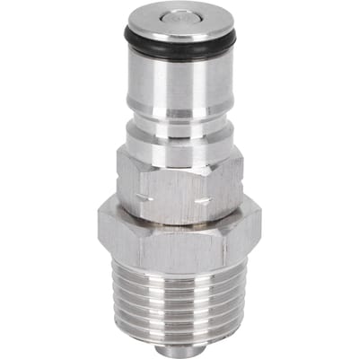 19/32?18 Raccord à bille avec filetage mâle NPT 1/2 po Adaptateur de raccord à bille pour gaz pour fût Corny
