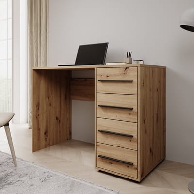 Meubella - Montalo - Bureau - Eikenpatroon - 120x60x75 cm