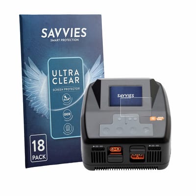 Savvies - Screenprotector voor Spektrum Smart Charger S2200 G2 - Folie Beschermfolie transparant 18 Stuks