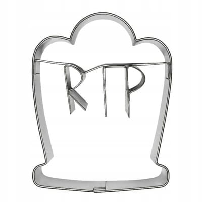 Halloween Koekjesvorm Grafsteen RIP 7,2 cm - Metaal