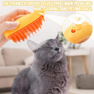 Stunq® Huisdier kattenborstel, hondenborstel, kattenborstel, huisdierborstel, zelfreinigende trekborstel, verwijdert losse ondervacht, voor katten en honden,