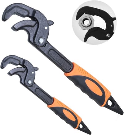 Verstelbare Sleutel Set - Multifunctionele Sleutel - Reparaties Uitvoeren - Zelfvergrendelend Systeem - 14-60mm - Zwart