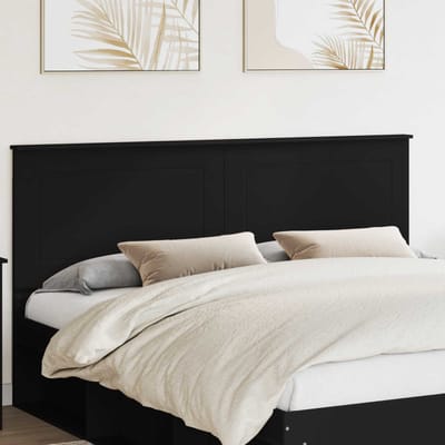 vidaXL - Hoofdbord - Zwarte - Eik - 100 - cm - Geconstrueerd - hout