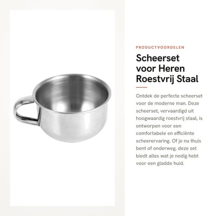 Dailygoods- Scheerset Heren - Roestvrij Staal - Scheermes - Scheerkwast - Scheerzeep - Verstelbare Houder - Scheerapparaat