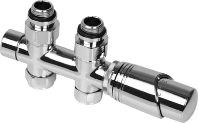Plieger Como design onderblok set recht incl. koppeling 15 en 16mm chroom