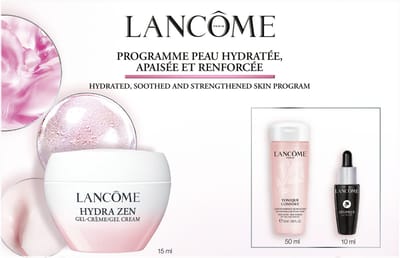 Lancôme Hydra Zen Hydraterende Skincare Routine Geschenkset - Moisturizer & Face Toner - Hydra Zen Gel Cream Dagcreme 15ml + Tonique Confort Face Toner 50ml + Génifique Ultimate Anti Aging Serum & Moisturizer 10ml - Hydratatie Cadeaupakket 3 Stuks