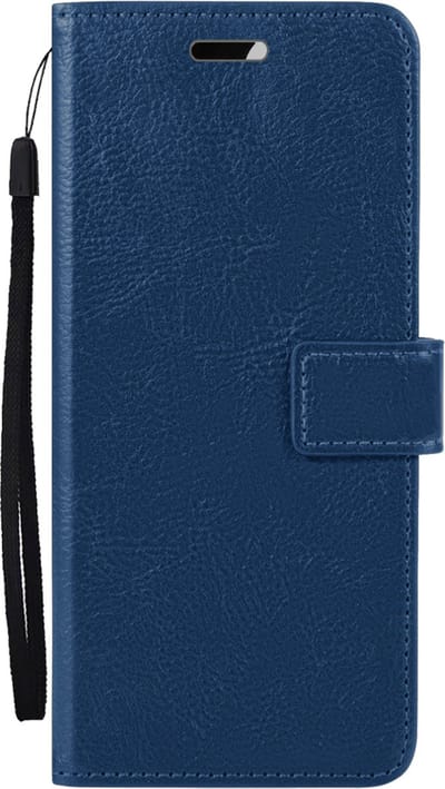 Hoes - Met Pasjeshouder - Geschikt voor Apple iPhone 15 - Luxe Bookcase Portemonee - Flip Case - Kunstleer Book Case - Flipcase - Book Cover - Walletcase - PortemonneeHoes - Donkerblauw