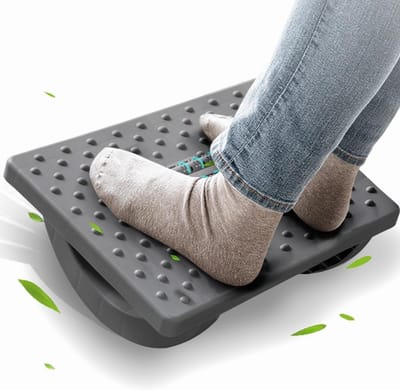 Ergonomische Voetensteun Onder Bureau met Massagefunctie - Schommelende Beensteun voor Thuiswerken en Gaming