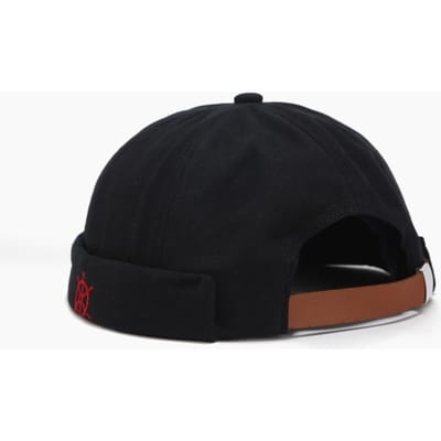 Mode unisex verstelbare randloze hoed heren dames retro matrozenpet hiphop pet casual Franse hoed zwart