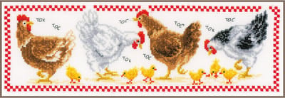 Vervaco - Telpakket kit - Kippen - PN-0011395 - Borduren - Borduurpakket - Borduurpakket volwassenen