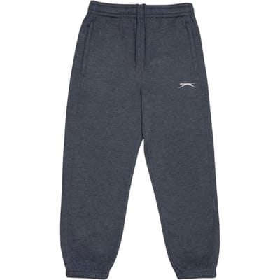 Slazenger Effen joggingbroeken van fleece voor kinderen (Houtskool mergel)