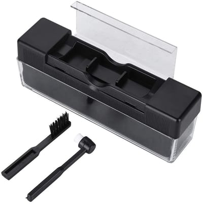 Dailygoods- Plaatreinigingsset Antistatisch - Reinigingsborstel - Milieuvriendelijke Formule - Vinylplaten Onderhoud - 3-in-1 Set - Flanel Materiaal - Vinylreinigingsset