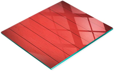 Multifunctionele decoratieve glazen snijplank voor de keuken, rode planken, 60x52 cm