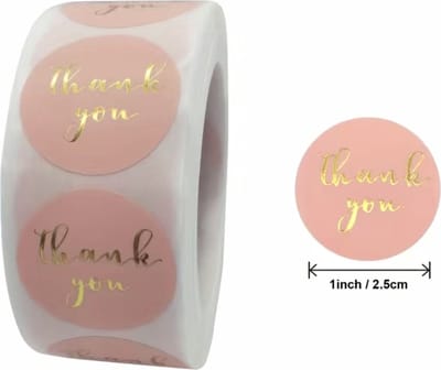 Stickers roze thank you