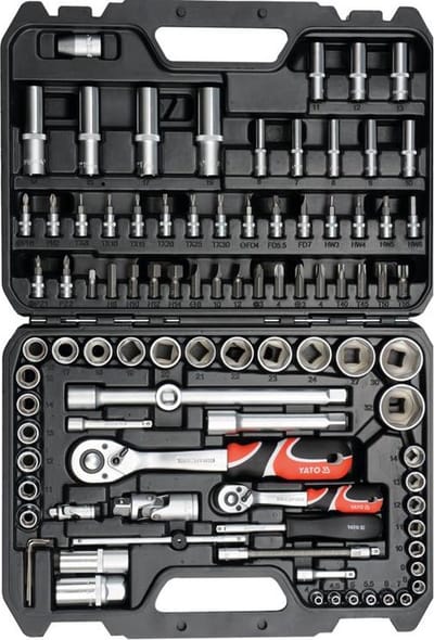 YATO Gereedschapsset 94-delig zwart metaal YT-12681