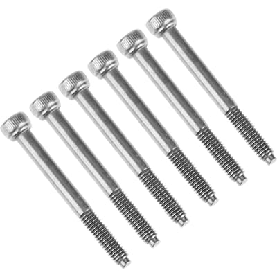6 PIÈCES 42mm Vis de Chevalet de Guitare Électrique Vis de Chevalet Tremolo Double Verrouillage Nickel Noir gray