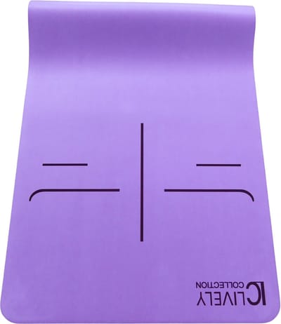 yoga mat - yoga mat - yogamat - yogamat anitslip -sportmat -natuurlijk rubber - PU yogamat - ashtanga mat - pro grip - 183 cm x 81 cm x 4mm -lavendel paars