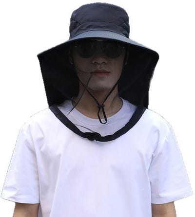 Muskieten hoofdnet - Hoofdnet - Anti-Muggen Hoofdnet - Insectennetten - Effectieve Bescherming tegen Insectenbeten voor Buitenactiviteiten - One size - 56-58cm - zwart