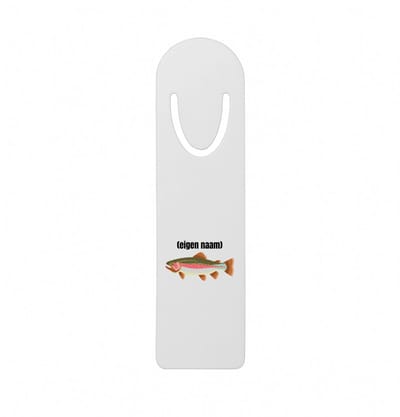 Hacebo® - vis met eigen naam metalen boekenlegger - Vis - vissen liefhebbers - iemand die houdt van vissen - verjaardag - cadeau - kado Bladwijzer boekenleggers - 12.7 cm x 3.2cm