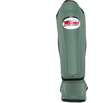 Twins Special SGL-7 Scheenbeschermers MILITAIRY GREEN – Muay Thai & Kickboksen – Maat L