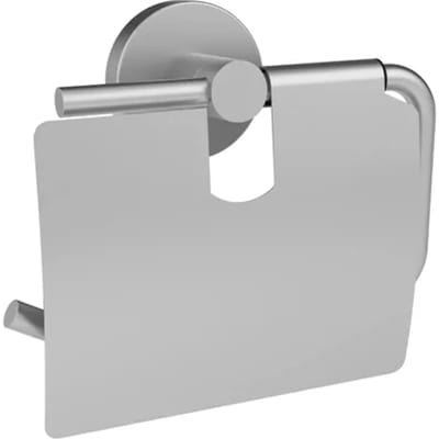Allibert Toiletrolhouder Coperblink - Metaal - Met Klep - Geborsteld Metaal/chroom