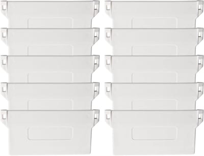 Onderste Gewichtslatten - Jaloezie Onderdelen - Verticale Jaloezieën Repareren - Set van 10 Stuks - 127 mm - Wit