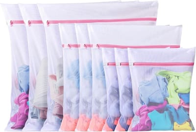 Set van 10 Wasmanden voor Wasmachine - Verschillende Maten voor Delicate Kleding en Schoenen