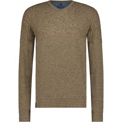 Fellows United Pullover V-Neck Structure Knit Oker  M