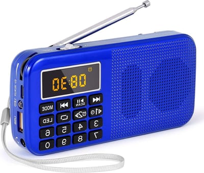 oCreon J-725 Draagbare Radio Oplaadbare Batterij 3000mAh FM Klok Wekker Noodverlichting MP3 USB
