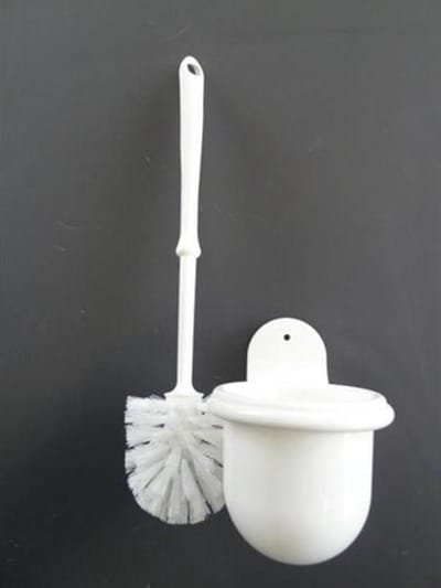 Toiletgarnituur kunststof wit.