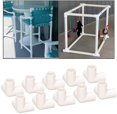 T-buisverbinders - Hoekstukken PVC - Constructie Bouwen - 3-weg Elleboogontwerp - 25 mm - Wit