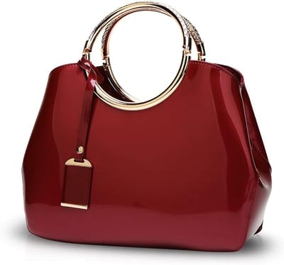 Elegante Patentleren Dames Handtas met Afneembare Schouderband