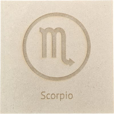 MGM Trading - Horoscoop - Schorpioen - Scorpio - 3mm MDF - 15 bij 15 cm - Laser gegraveerd