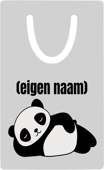 Hacebo® - liggende panda met eigen naam metalen boekenlegger - Panda - panda liefhebbers - iemand die houdt van panda's - verjaardag - cadeau - kado Bladwijzer boekenleggers - 7.6 cm x 5cm