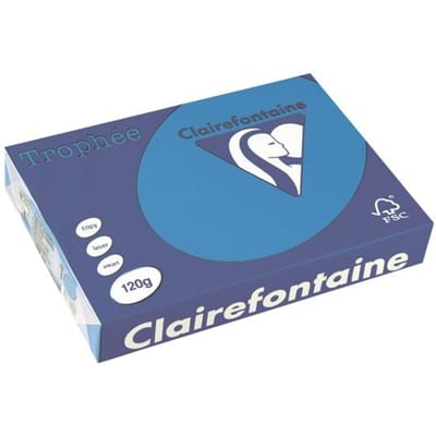 Clairefontaine Trophée Intens, gekleurd papier, A4, 120 g, 250 vel, turkoois